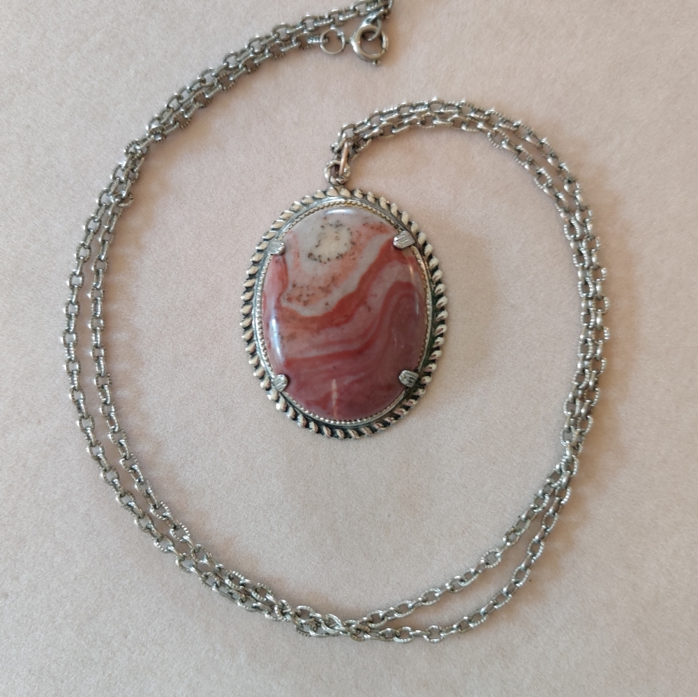 Vintage rhodochrosite healing necklace - Picture 8 of 16